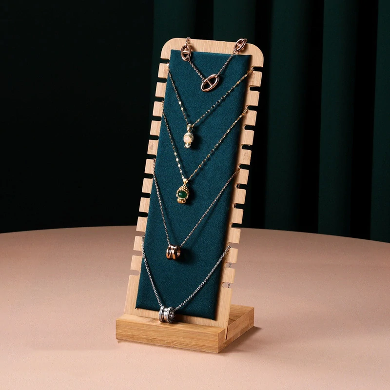 Dekolt, stojan, stojan na šperky výška 26cm zeliený