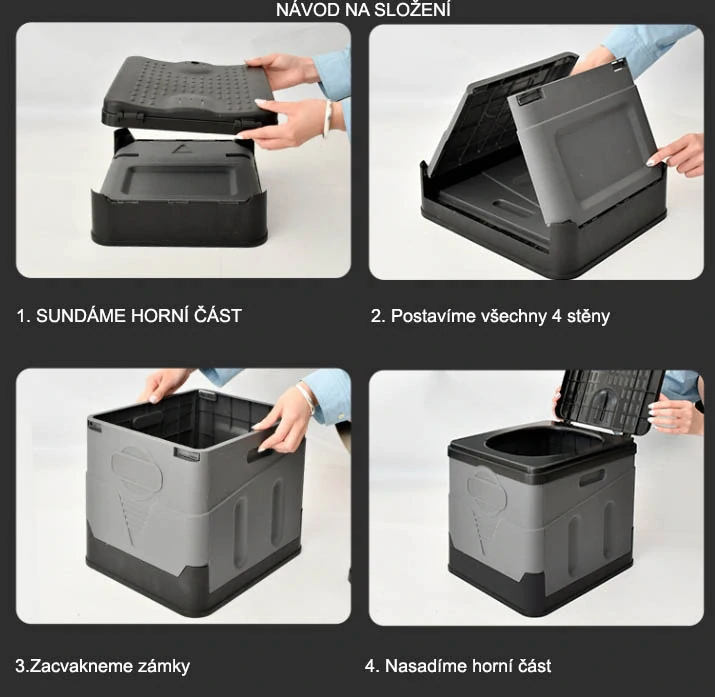 Skladací kempingový záchod, toaleta zelená