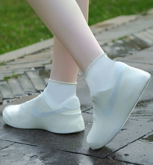 Ochranné pláštenky na topánky, 41-47 biele, návleky na topánky do dažďa