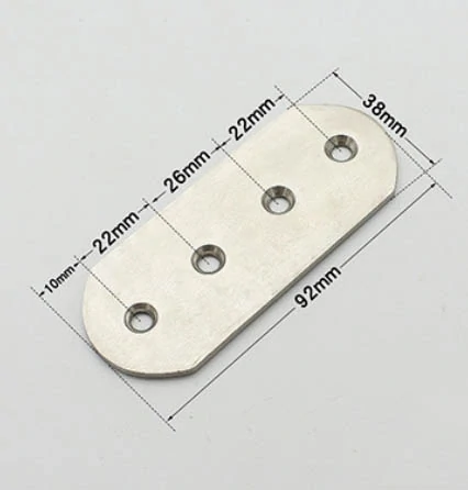 Nerezová plochá spojka 92x38x2.7mm