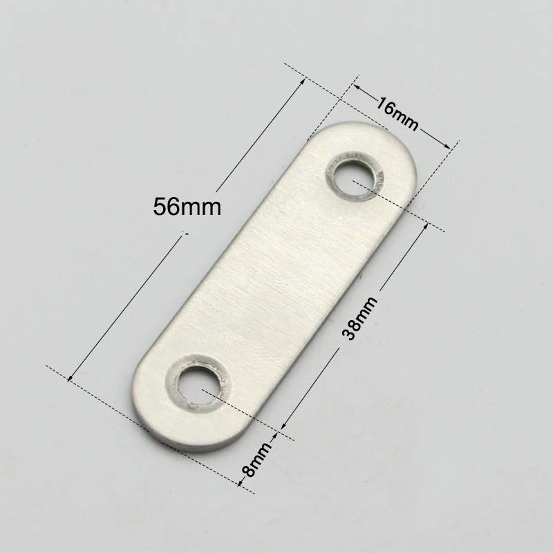 10x Nerezová plochá spojka 56x16x1, 6mm