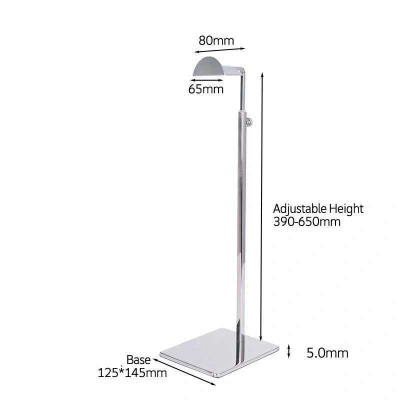 Stojanček na kabelky staviteľný, 650 mm strieborný