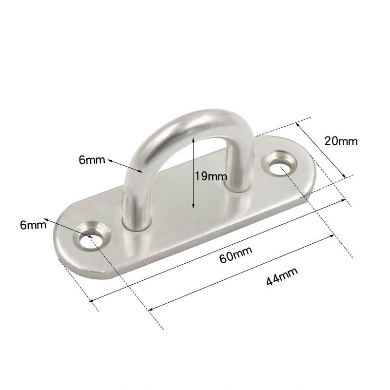 Očko petlice samostatné 60x20mm nerez