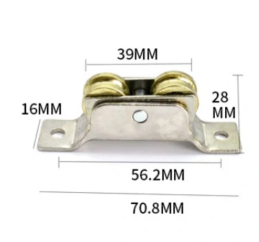 Pojazdové koliesko pre posuvné systémy nylon červené dvojité