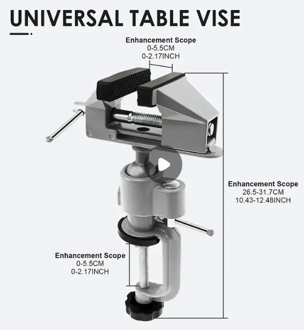 Modelársky zverák kĺbový 0-60mm, aluminium