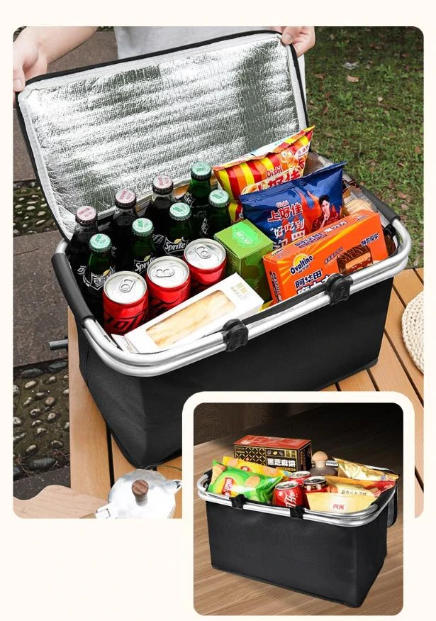 Nákupný, piknikový termo košík, modry