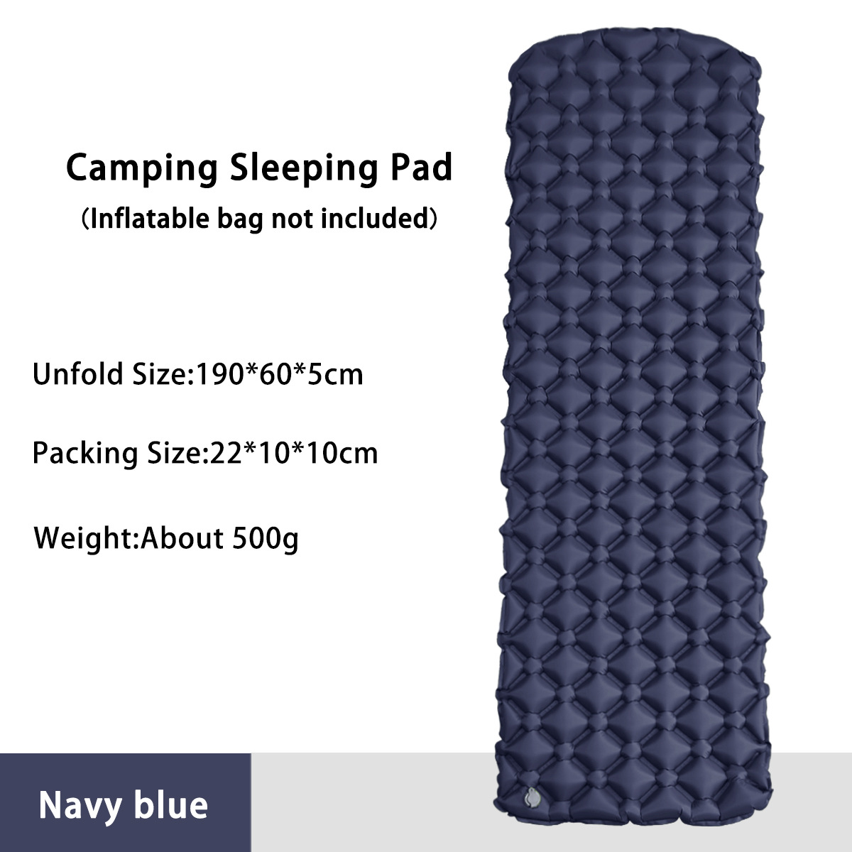 Nafukovacia turistická karimatka navy modrá