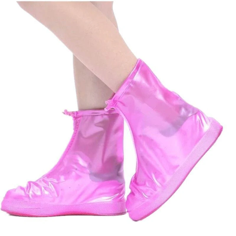 Štýlové nepremokavé návleky na topánky ružové 2XL