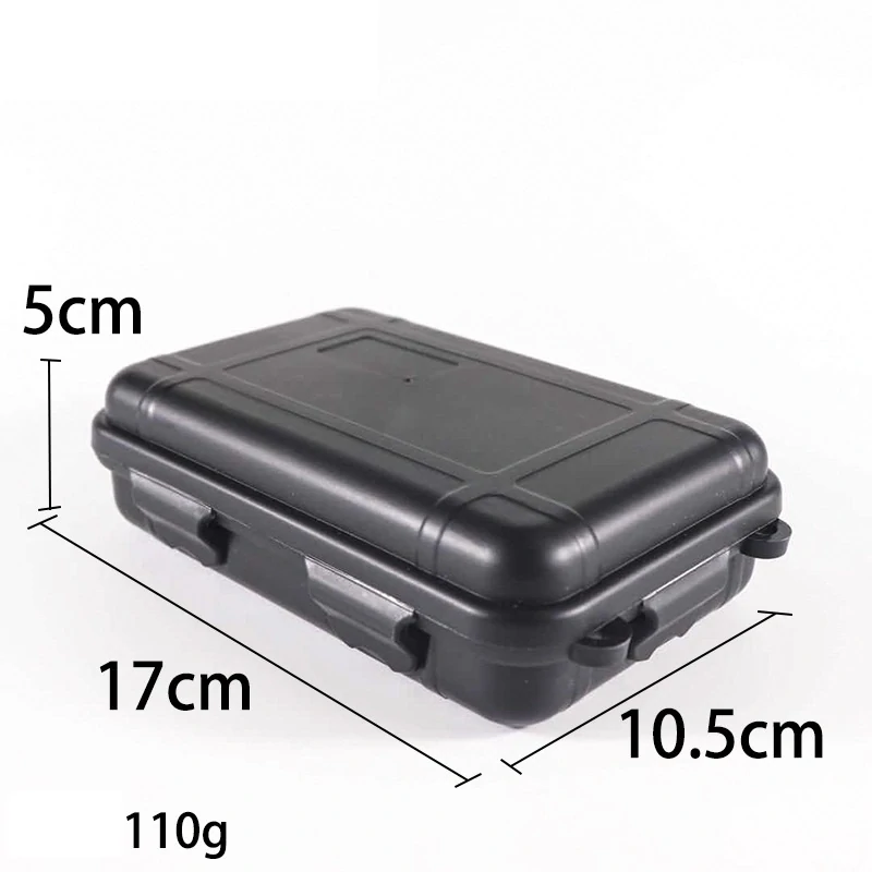 Vodotesný box na uloženie náradia EDC na prežitie v prírode M čierny