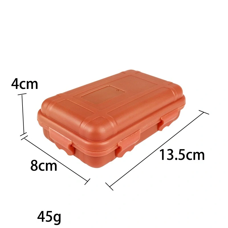 Vodotesný box na uloženie náradia EDC na prežitie v prírode S oranžový