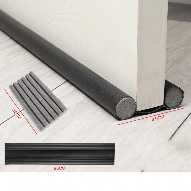 Obojstranná tesniaca lišta pod dvere, skladacia čierna