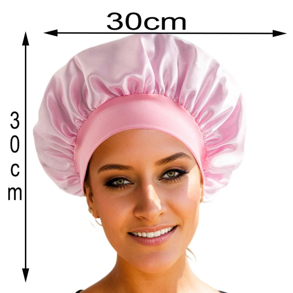 Ochranná saténová čiapka na spanie - čierna