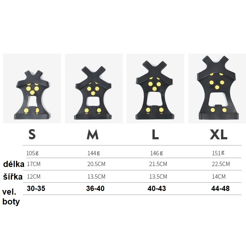 Nešmýky 44-48 protišmykové návleky na topánky 10 hrotov