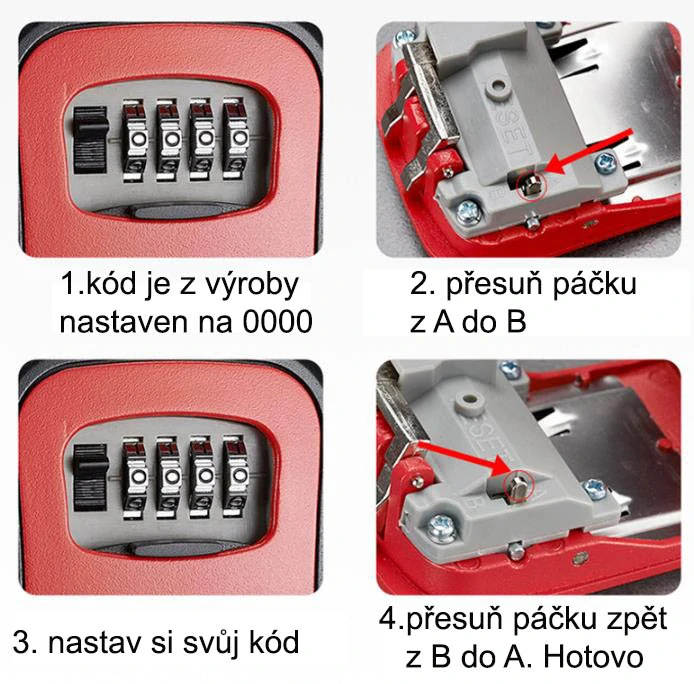 Bezpečnostná schránka na kľúče-plast