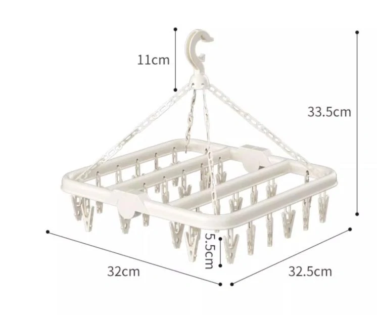 Sušiak na ponožky a spodnú bielizeň 32 kolíčkov béžový