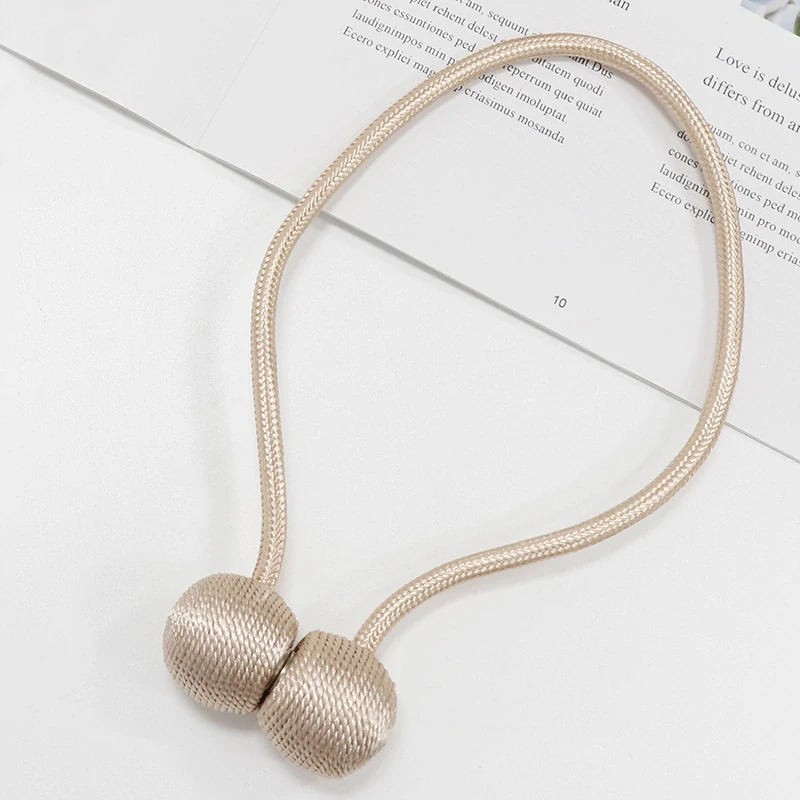 Magnetická spona na závesy - bežová