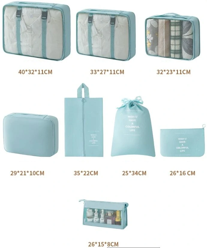 Veľká sada cestovných organizérov 8 ks béžová