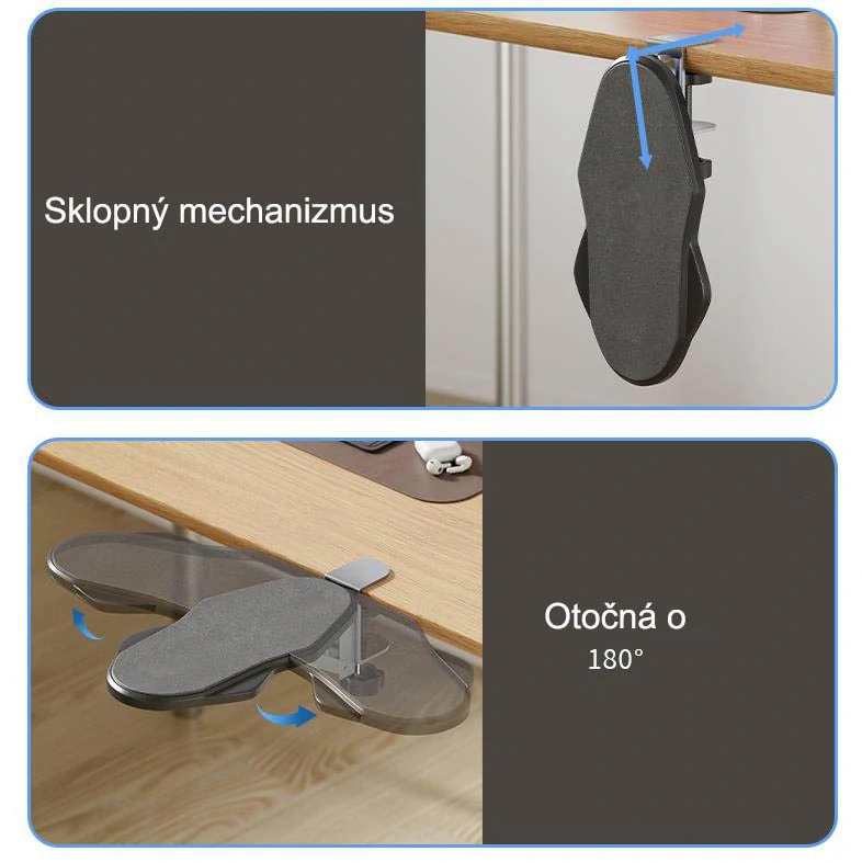 Podpera predlaktia k PC sklopná