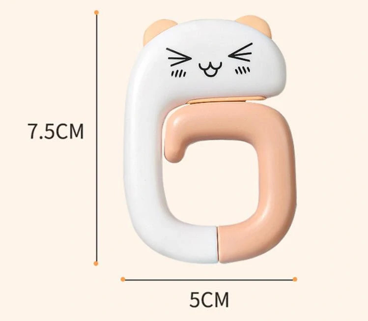 Háčik v tvare mačky varianta růžovo biela