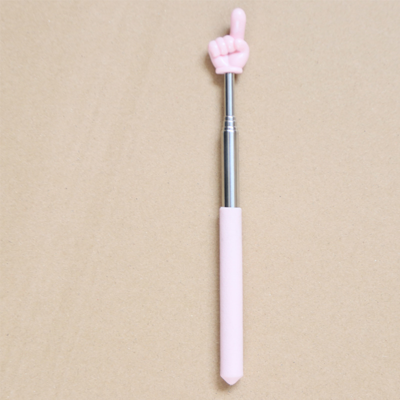 Vysúvateľné ukazovátko s rukou - růžová
