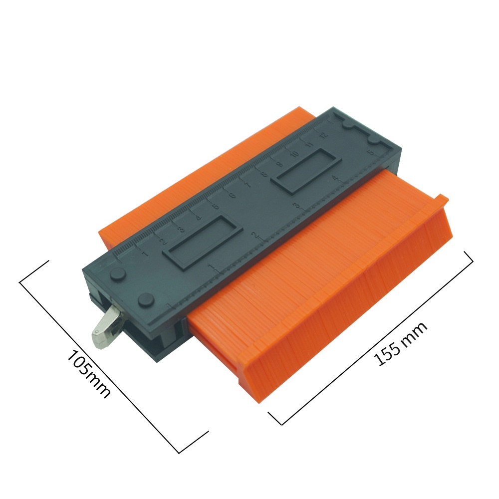 Profilový merač tvarov so zámkom - 125mm oranžový