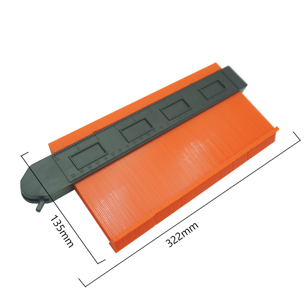 Profilový merač tvarov so zámkom - 250mm oranžový