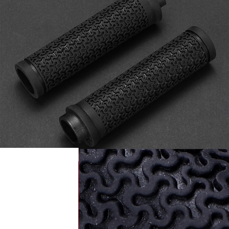 Cyklistické ergonomické gripy s uzamykacou objímkou ​​(1 pár) – čierne