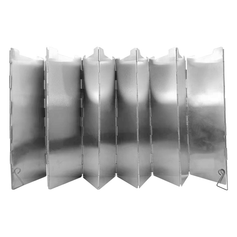 Skladací hliníkový závetrie pre varič - 10 dielov