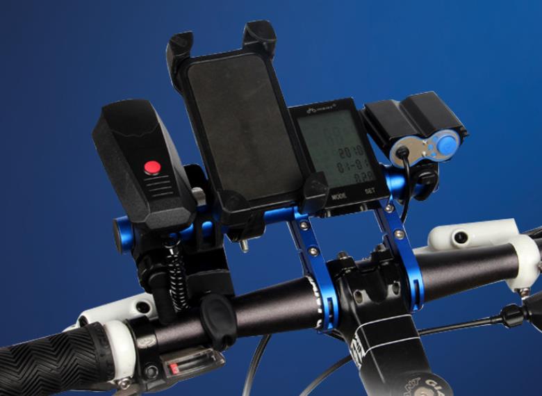 Konzola na riadidlá kolesa, 20cm, čierna