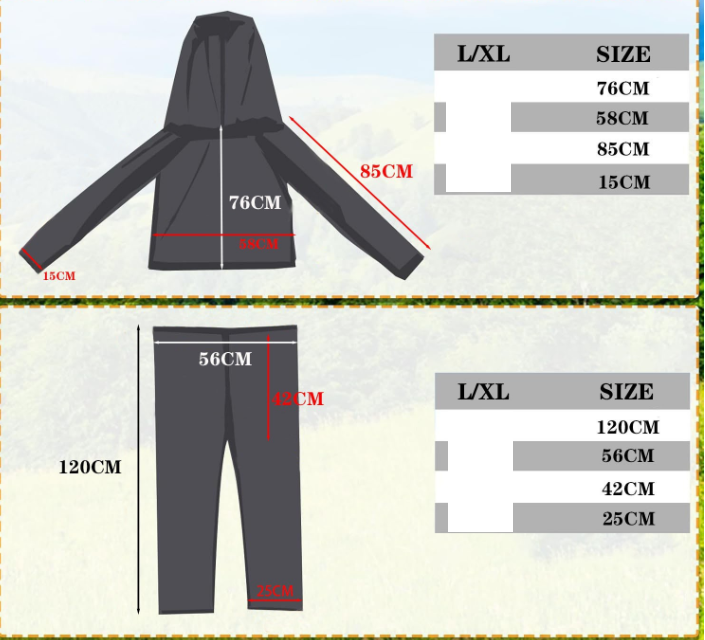 Ochranná bunda a nohavice proti hmyzu – veľkosť L/XL