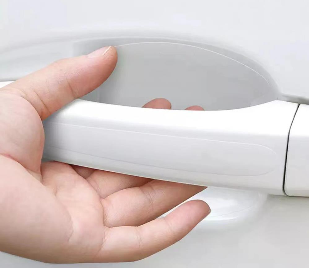 Ochranné samolepky pod kľučky dverí – priehľadný dizajn (4 ks)