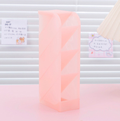 Organizér na písacie potreby – priehľadný růžový