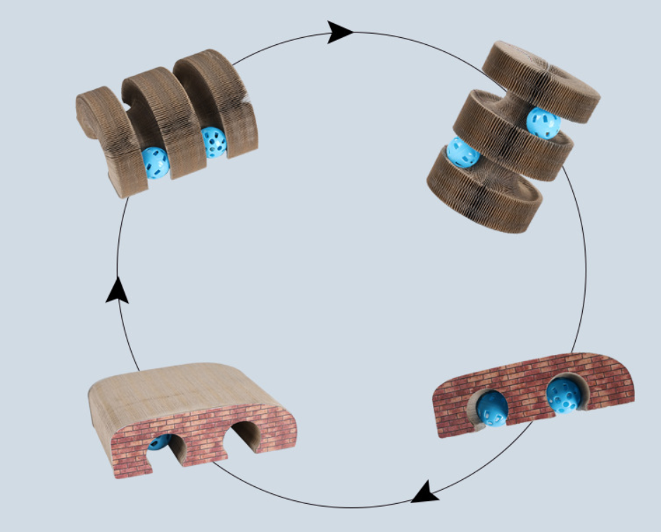 Škrabadlo pre mačky, harmonika - tunel