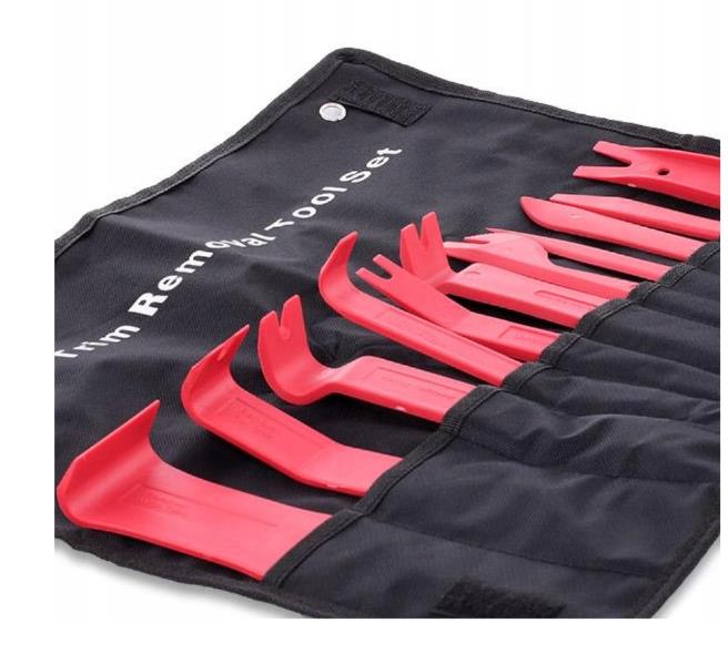 Súprava na demontáž obloženia vozidla 11ks, červená