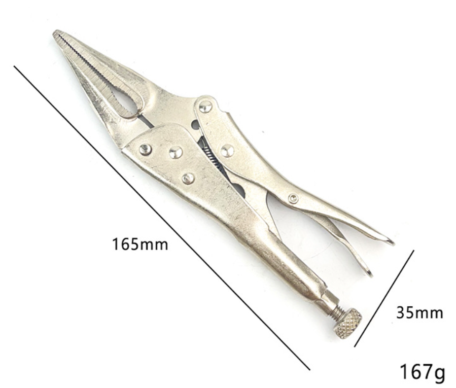 Samosvorné zvieracie kliešte 165 mm predĺžené