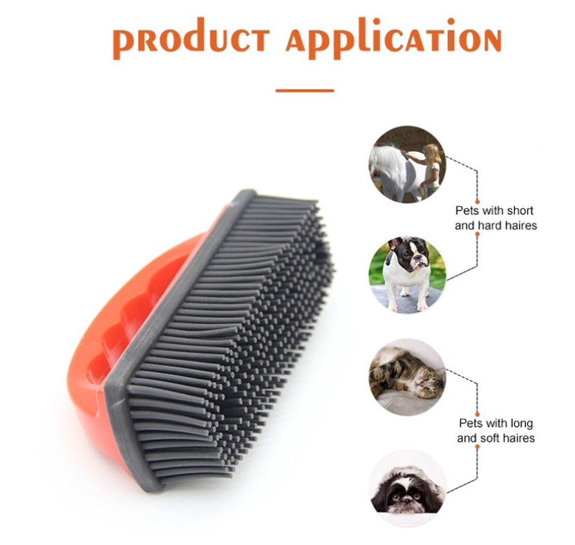 Kefa na umývanie a starostlivosť o srsť silikónová – červená