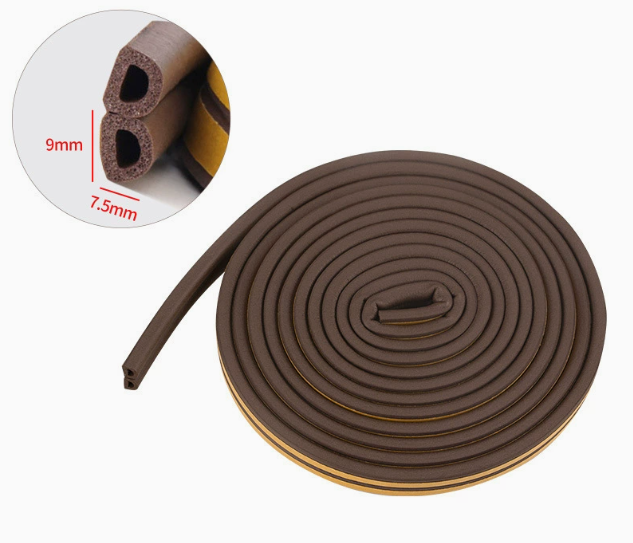 Samolepiace tesnenie do okien a dverí 9x7,5mm x 6m – hnedé