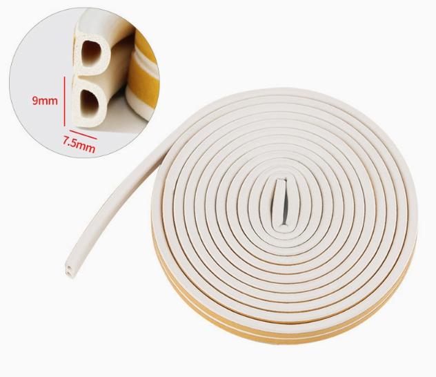 Samolepiace tesnenie do okien a dverí 9x7,5mm x 6m – biele