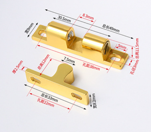 Dvojitá zinková guličková západka 49mm 1ks