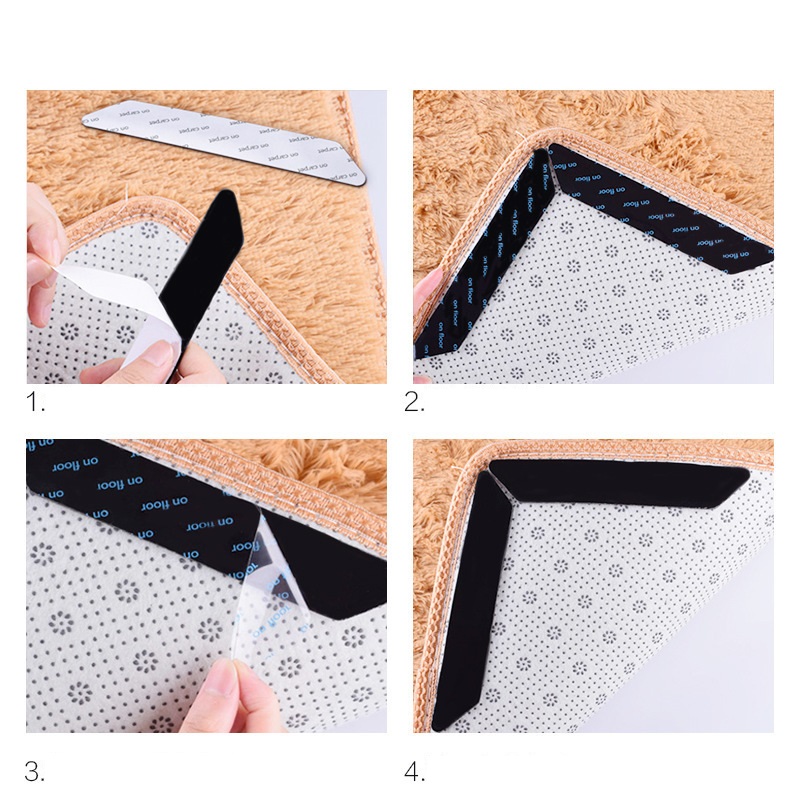 Protišmykové pásky pod koberec – 4 ks