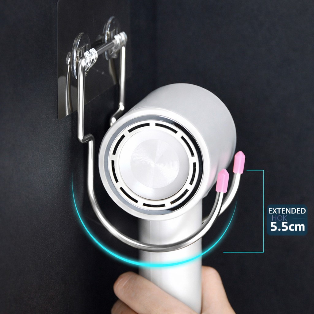 Nalepovací držiak fénu, nerez