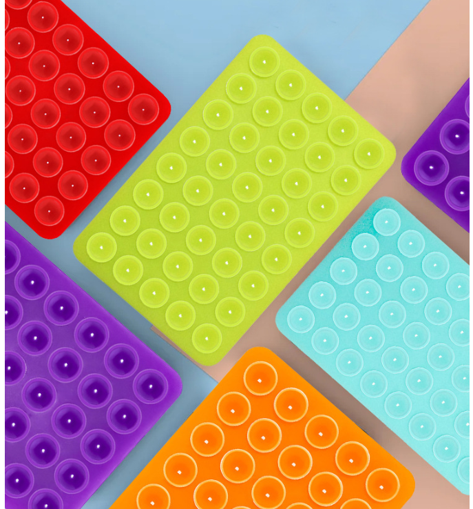 Obojstranná silikónová prísavka na mobil – čierna