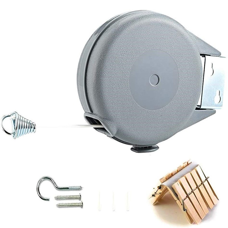 Navíjacia šnúra na bielizeň – 15 m + štipce