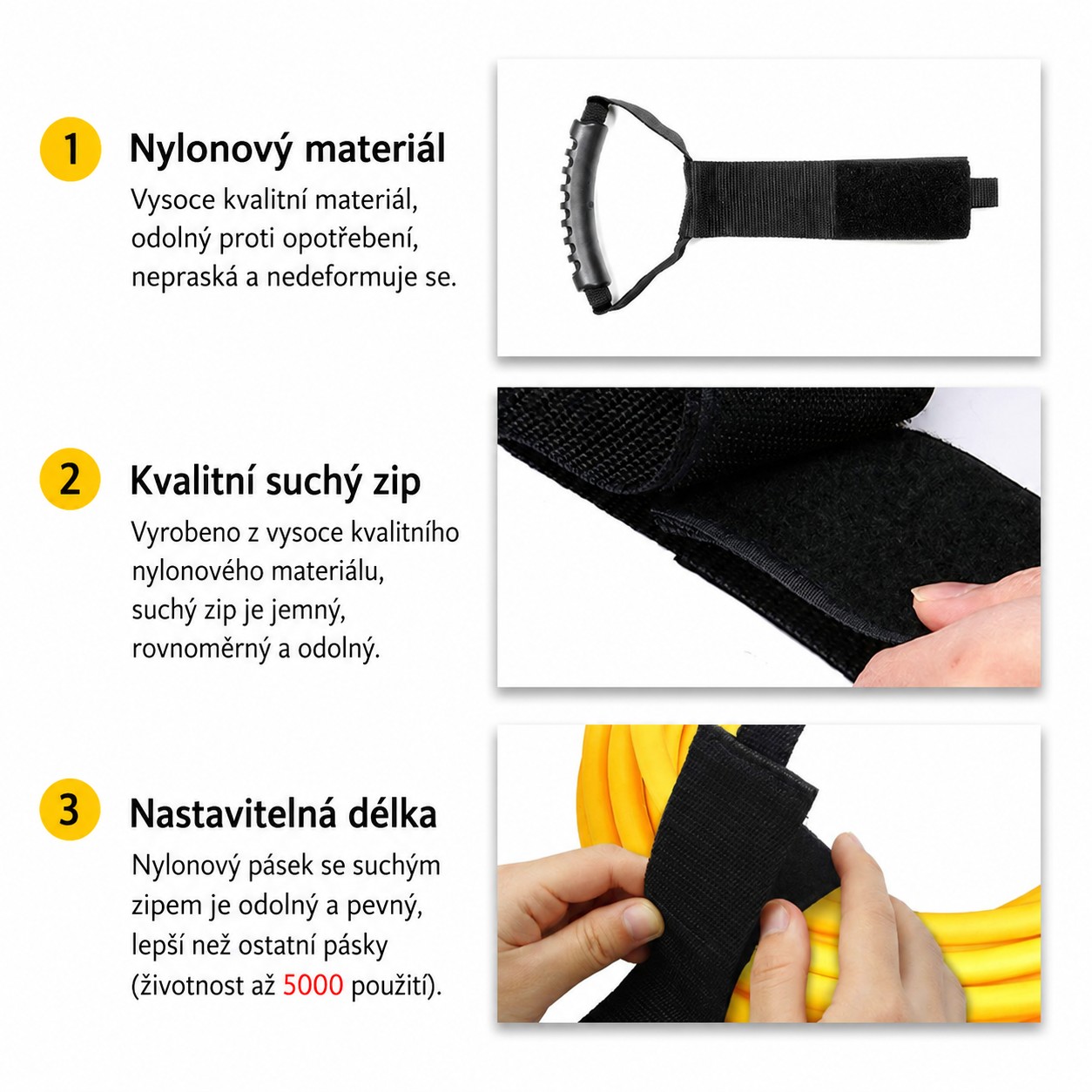 Závesný sťahovací pásik s rukoväťou XXXL 50 × 710 mm