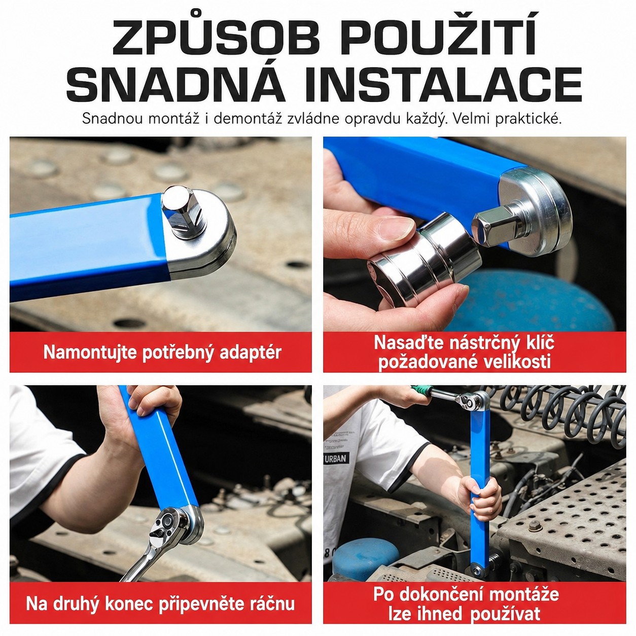 Multifunkčný predlžovací kľúč s adaptérmi ELEMENTRIX