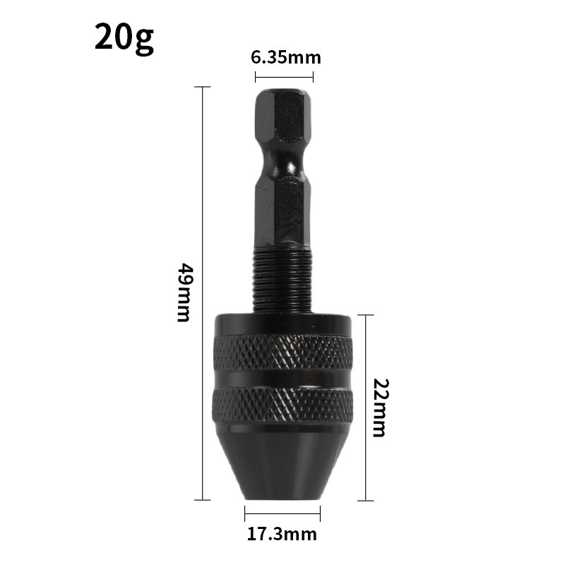 Rýchloupínacie skľučovadlo 0,3–3,6 mm so šesťhrannou stopkou 6,35 mm