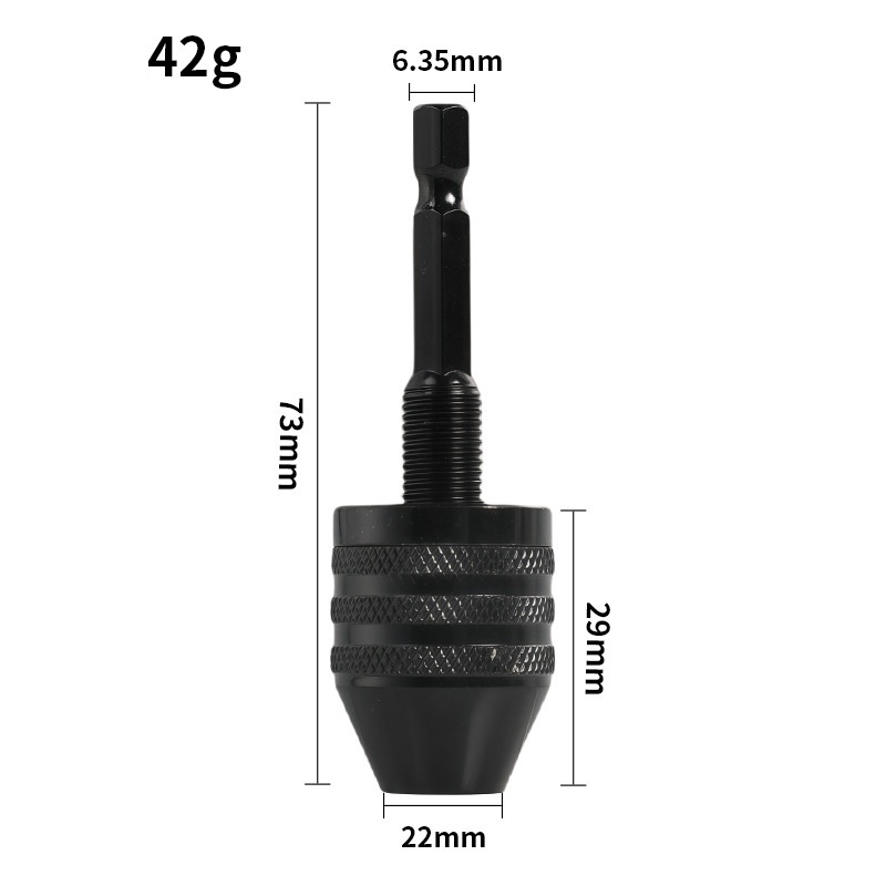 Rýchloupínacie skľučovadlo 0,3–6,5 mm so šesťhrannou stopkou 6,35 mm