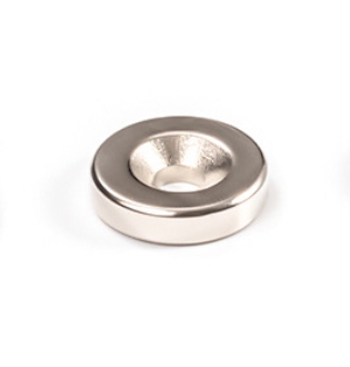 Neodymový magnet 10 × 3 mm s dierou, súprava 10 ks