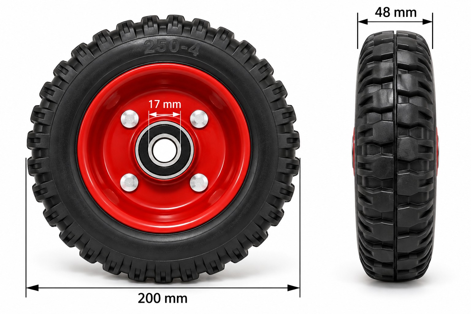 Transportné koleso 200mm, nosnosť 210kg