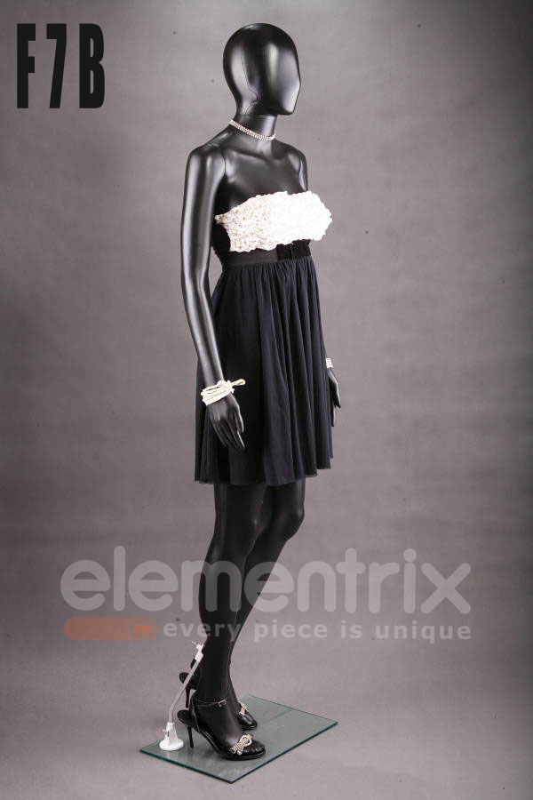 Abstraktných dámska figurína, manekýnka čierna F7B